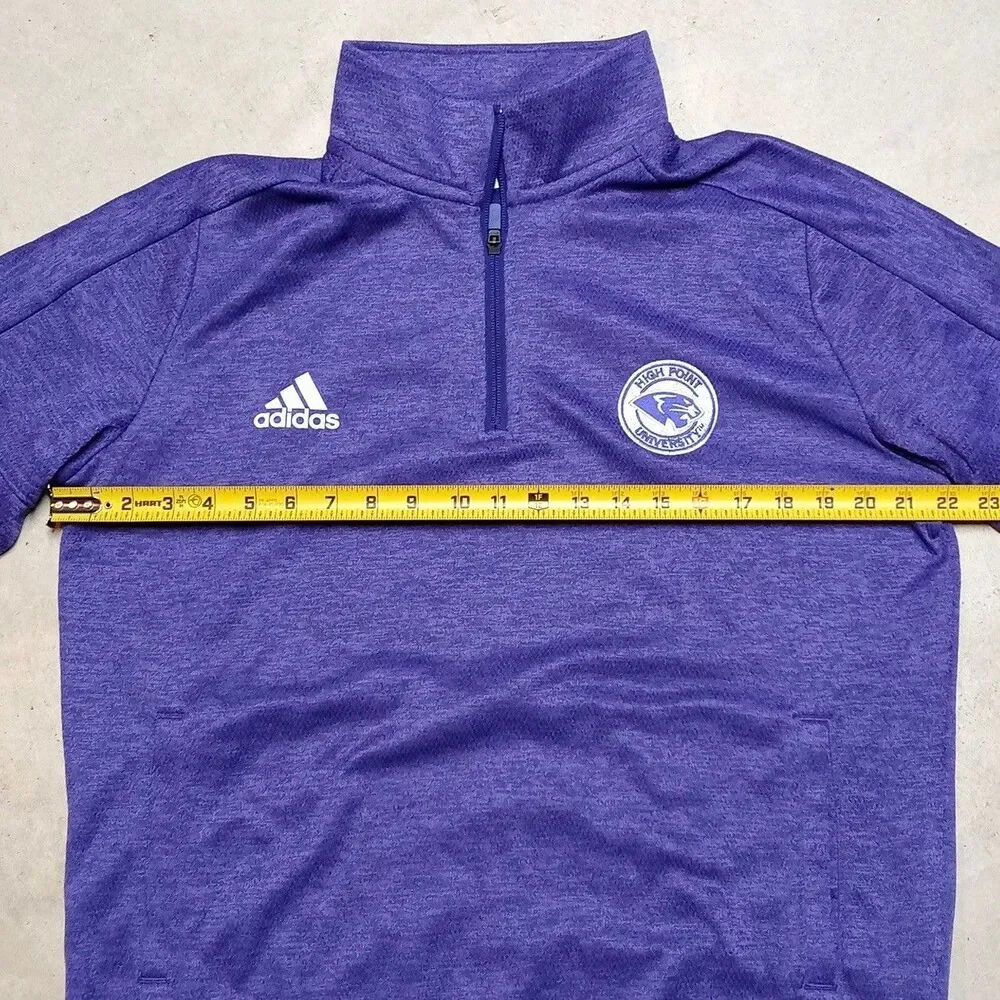 High Point University Adidas 1/4 Zip Sweatshirt Size XL Pockets HPU Golf